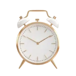 Modern Golden White Alarm Clock