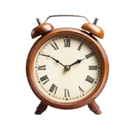 Vintage Wooden Roman Alarm Clock