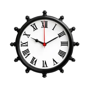 Black Roman Numeral Wall Clock