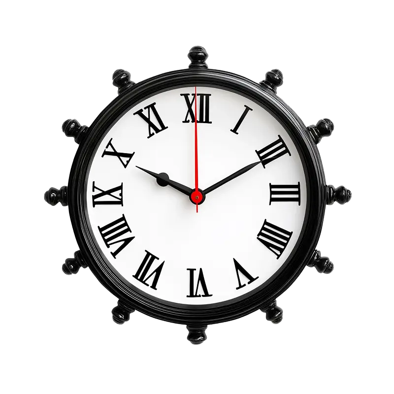 Black Roman Numeral Wall Clock