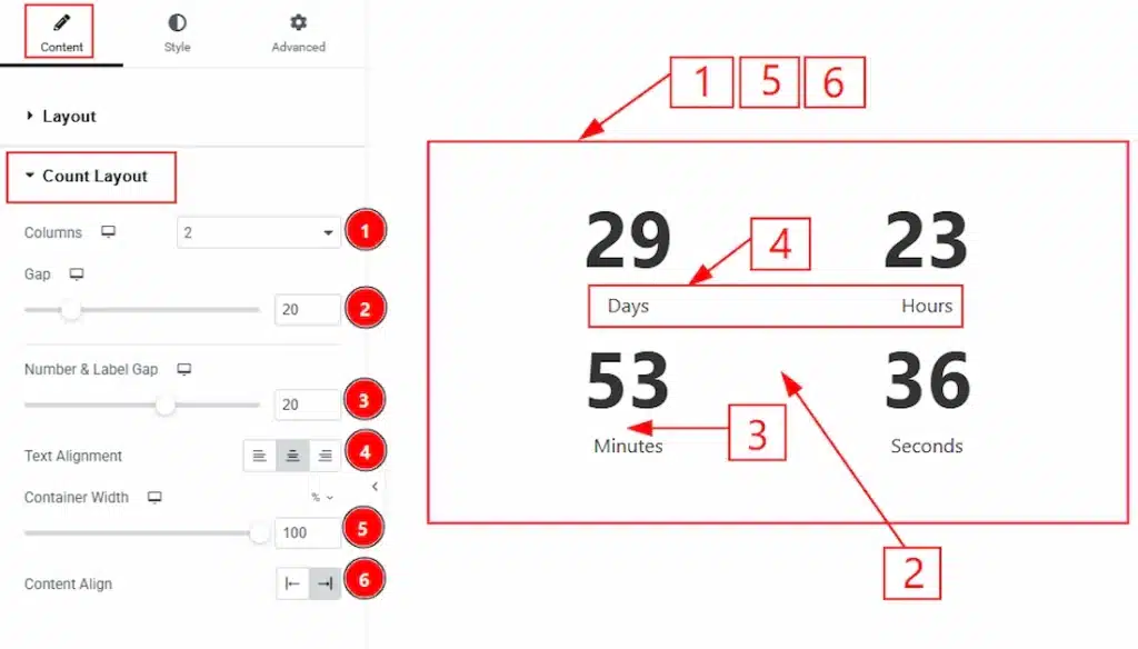 Count Layout 