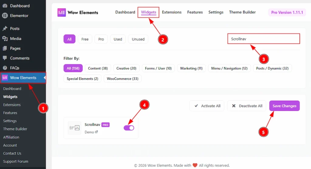 Enable The Scrollnav Widget