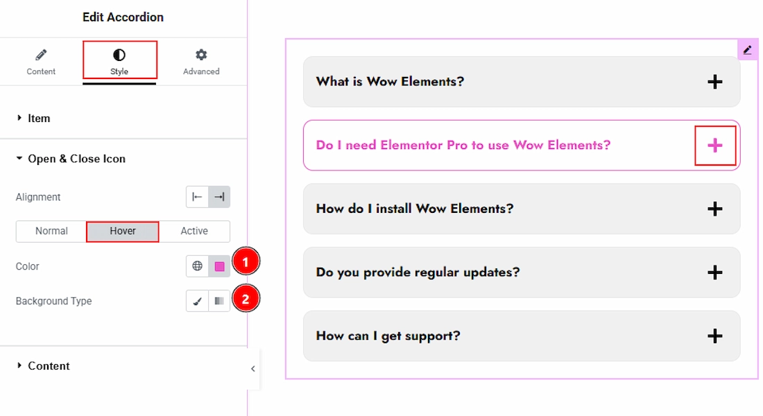 The Accordion widget from Wow Elements allows you to display content in ...
