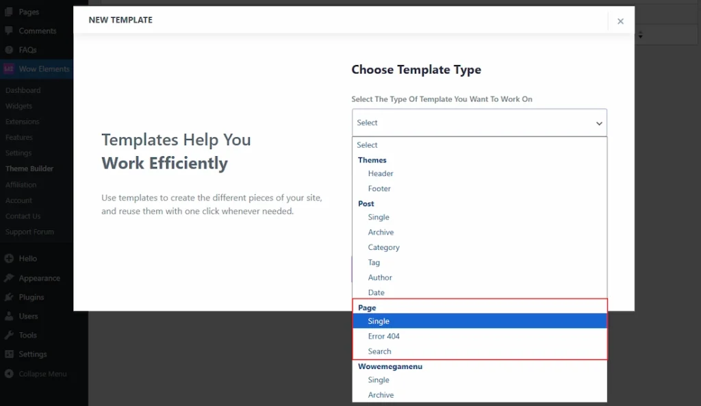 Page Type Templates