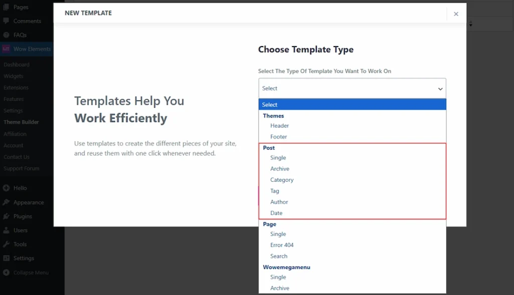 Post Type Templates