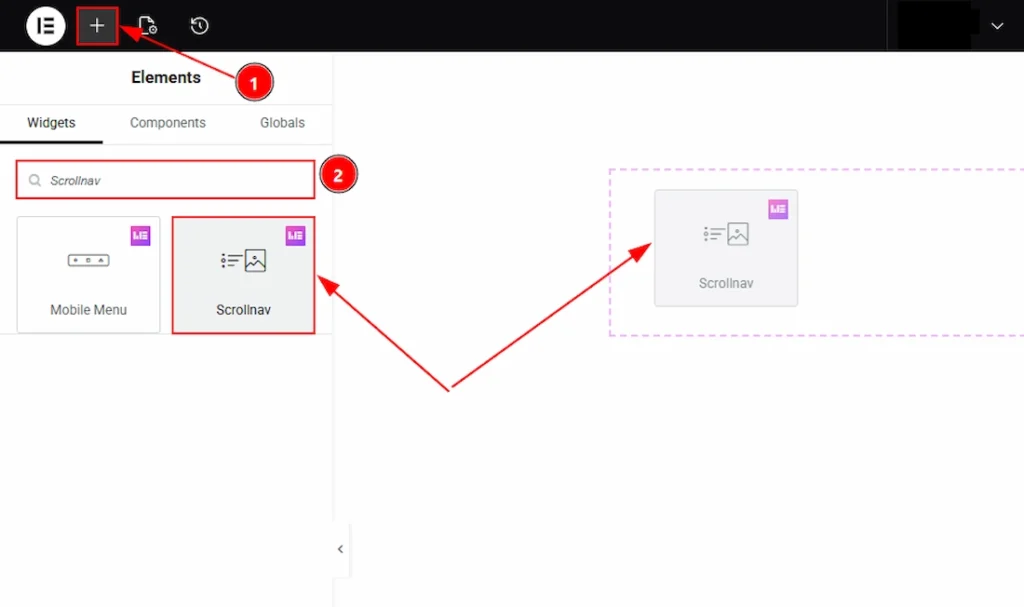 Inserting The Scrollnav Widget