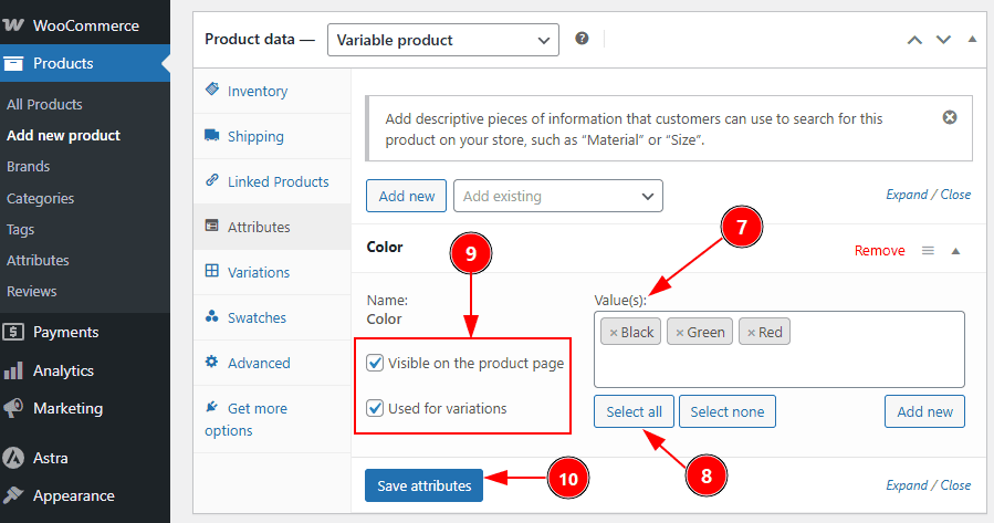 Add Variation Swatches To Product 04