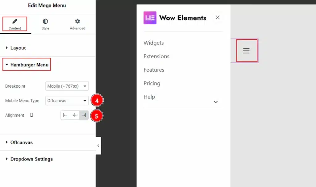 Content - Hamburger Menu 02