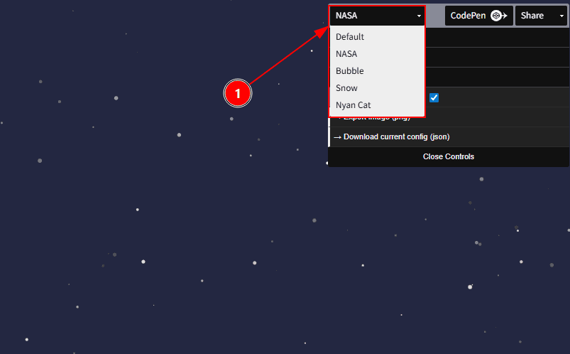 Configuring the Particles Extension 04