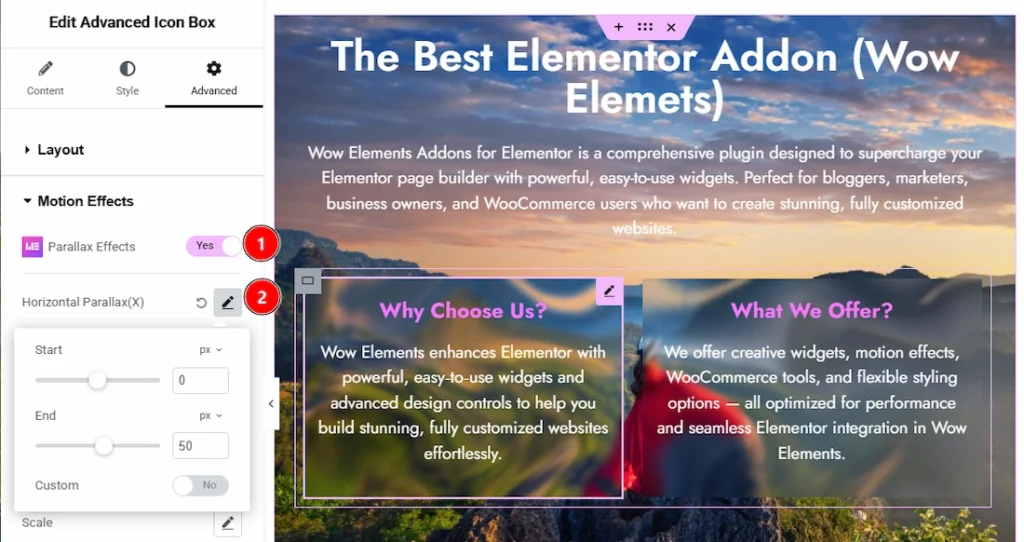 Configuring the Parallax Effects Extension 01
