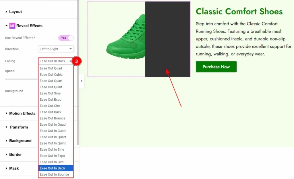 Configuring the Reveal Effects Extension 02