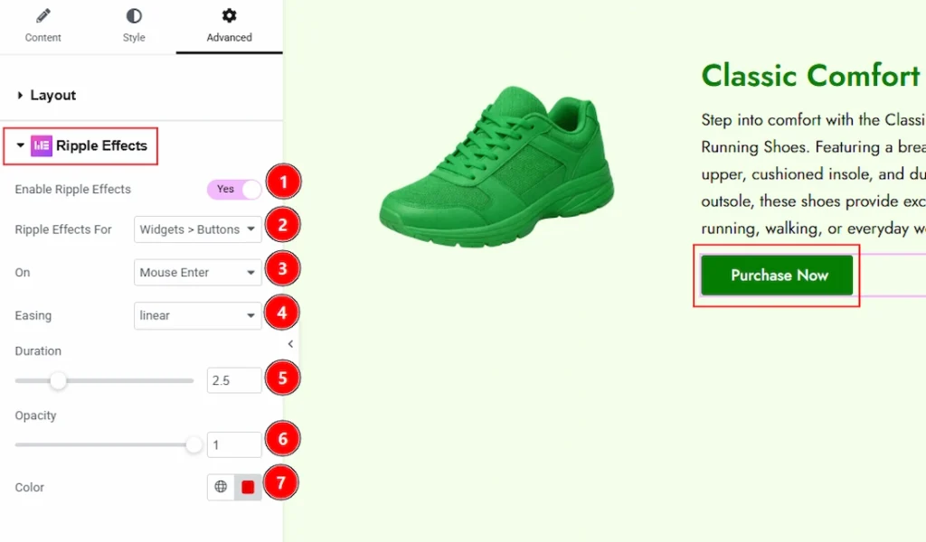 Ripple Effects Extension On Button