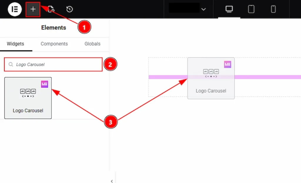 Inserting The Logo Carousel Widget