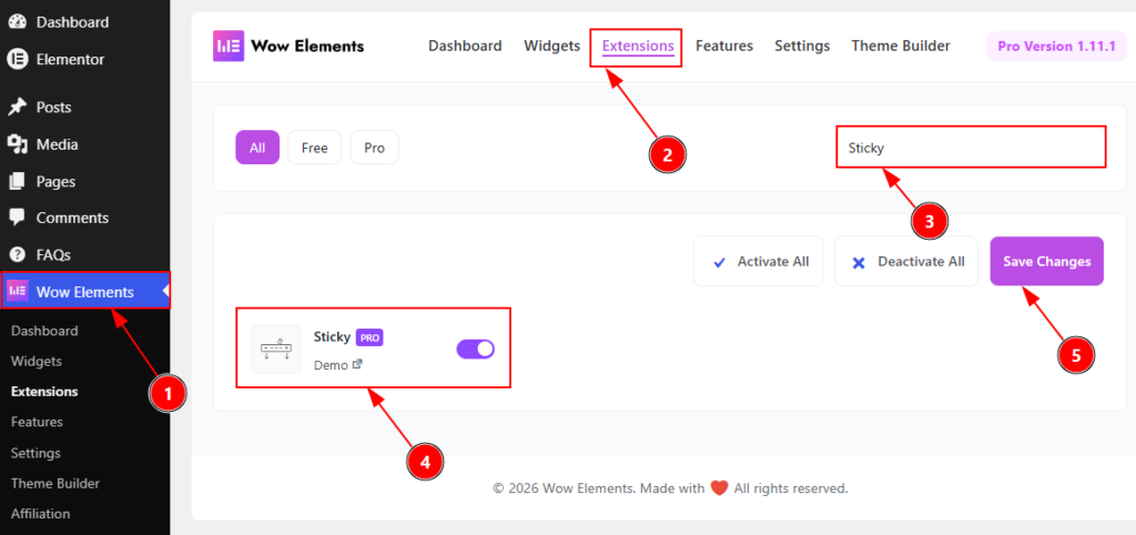 Enabling the Sticky Extension