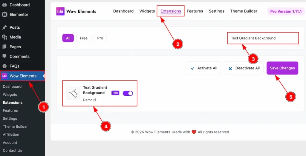Enabling the Text Gradient Background Extension