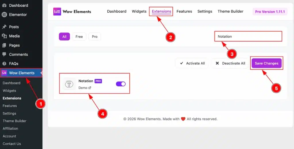Enable the Notation Extension