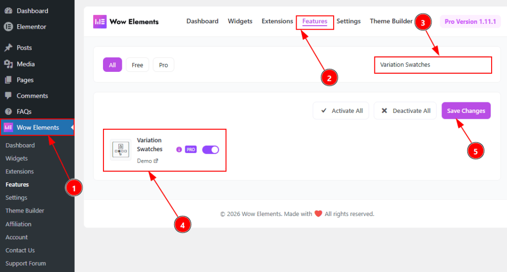 Enable the feature