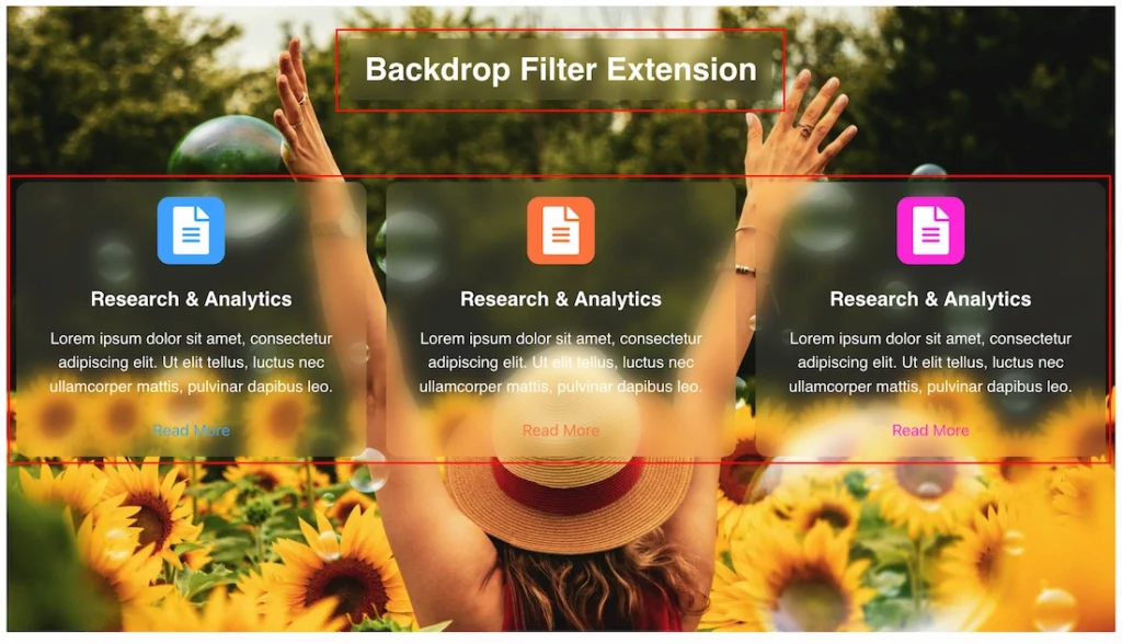 Final Preview of The Backdrop Filter Extension