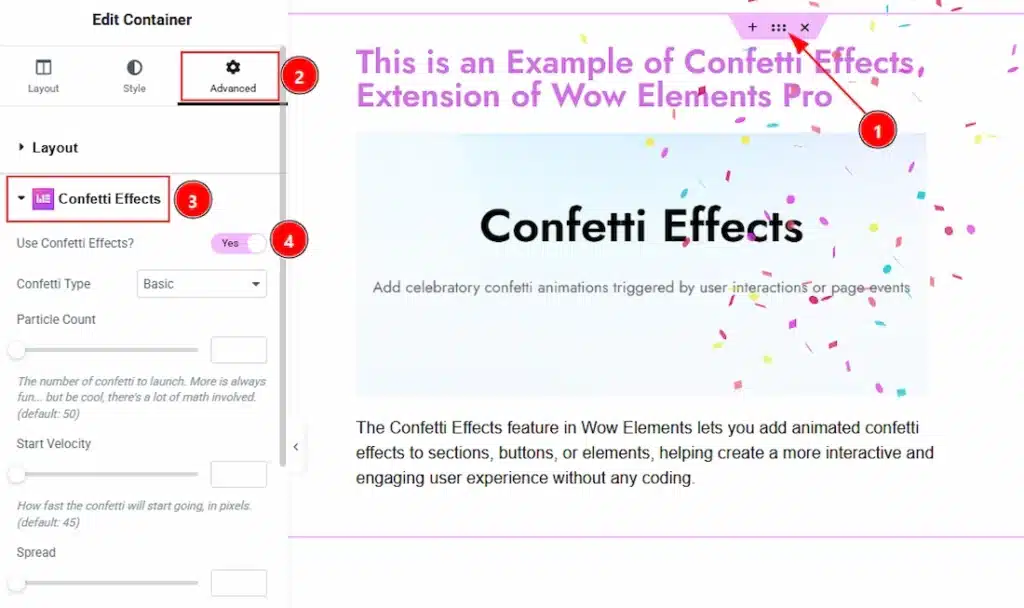 How to Customize the Confetti Effects Extension 01