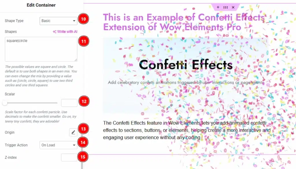 How to Customize the Confetti Effects Extension 04