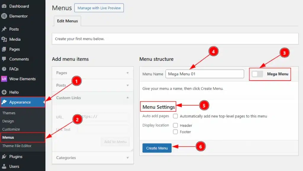 How to Create The Mega Menu 01