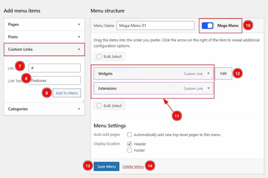 How to Create The Mega Menu 02