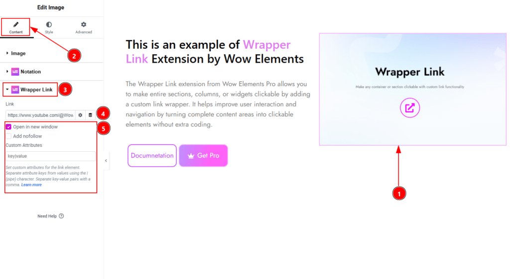 Use Wrapper Link with widgets/content