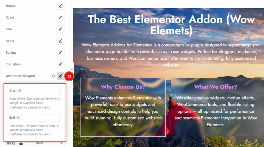 Configuring the Parallax Effects Extension 09