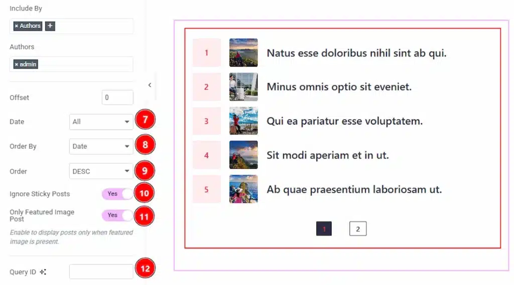 Content Tab - Query Section 02