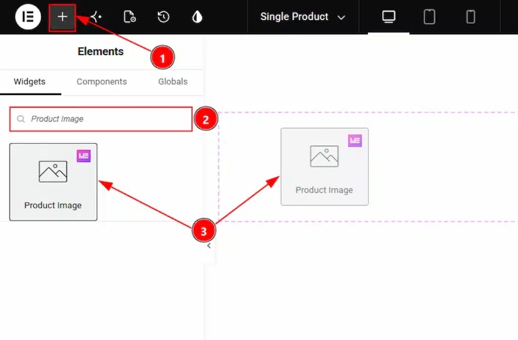 How to use the Product Image widget by Wow Elements Pro - Inserting the Product Image widget