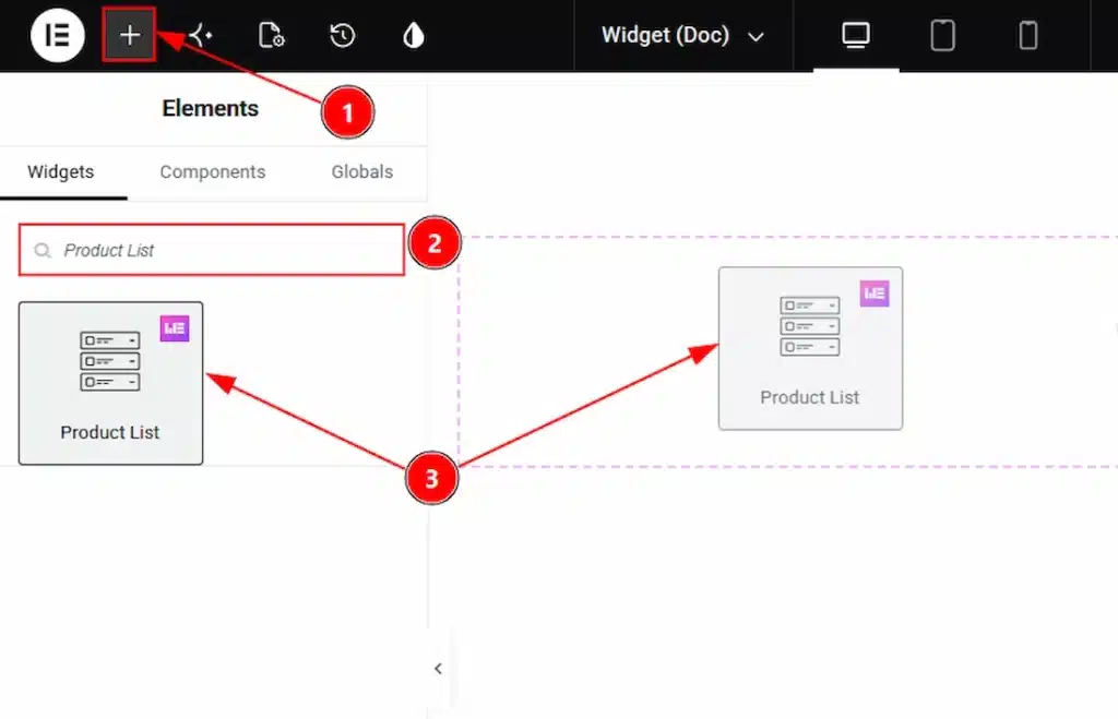 How to use the Product List widget by Wow Elements Pro - Inserting the Product List widget