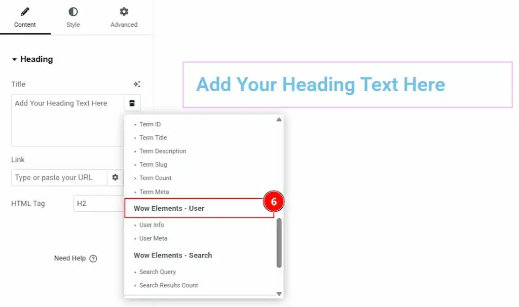 Identifying The Features of Dynamic Tags - Dynamic Tags of Wow Elements - User