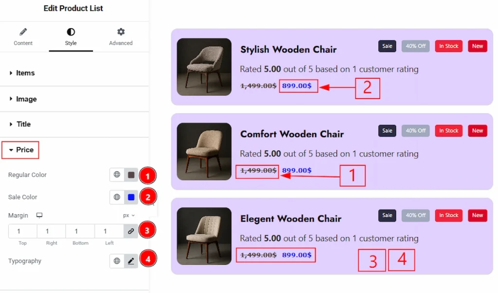 Price Section