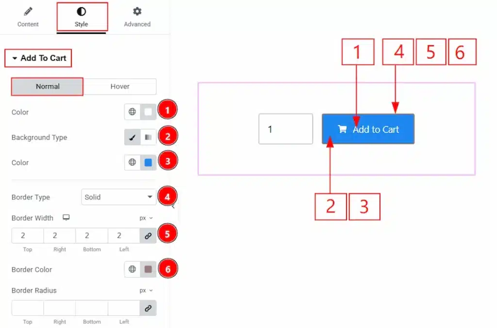 How to use the Add To Cart widget by Wow Elements Pro - Style Tab Overview - Add To Cart Section 01