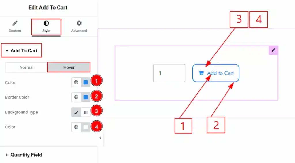 How to use the Add To Cart widget by Wow Elements Pro - Style Tab Overview - Add To Cart Section 03