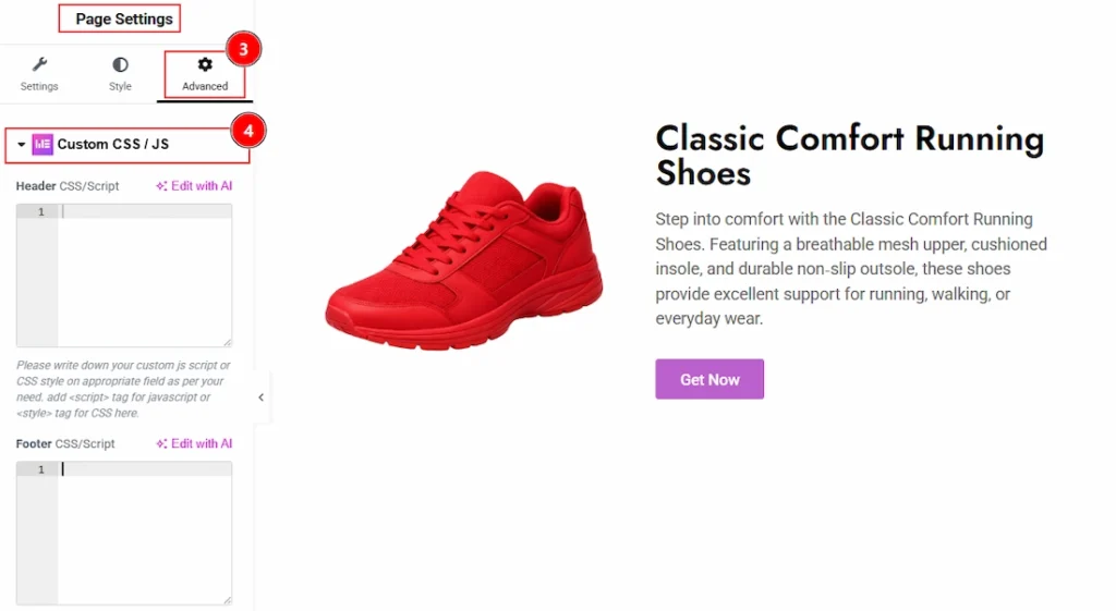 Where To Find The Custom CSS / Js Extension 02