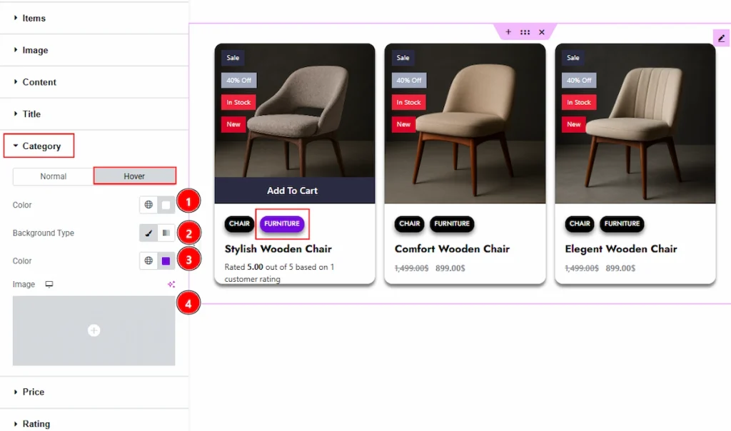 Category Section - Hover