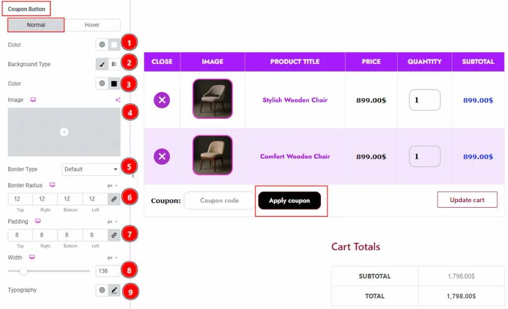 Coupon Style Section - Coupon Button - Normal