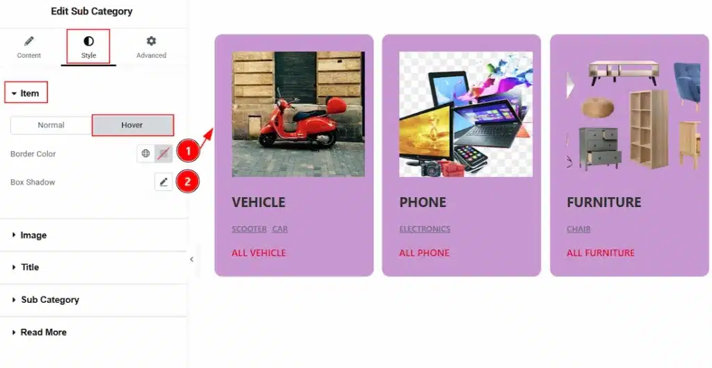 Style Tab Overview - Items Section 03