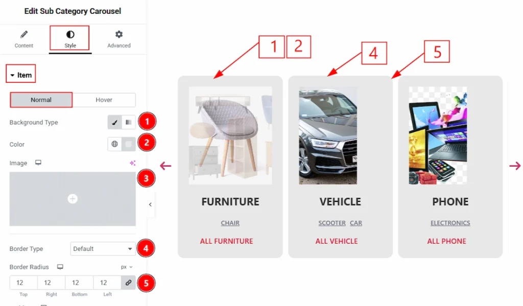 Style Tab Overview - Items Section 01