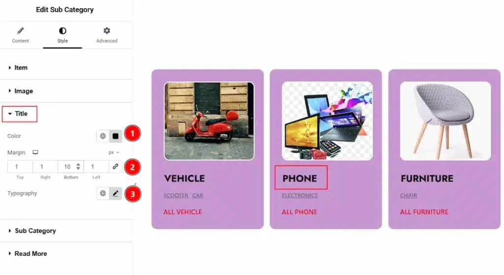 Style Tab Overview - Title Section