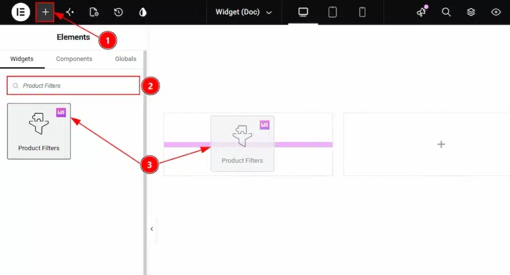 Inserting the Product Accordion widget