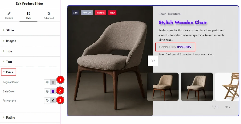Price Section