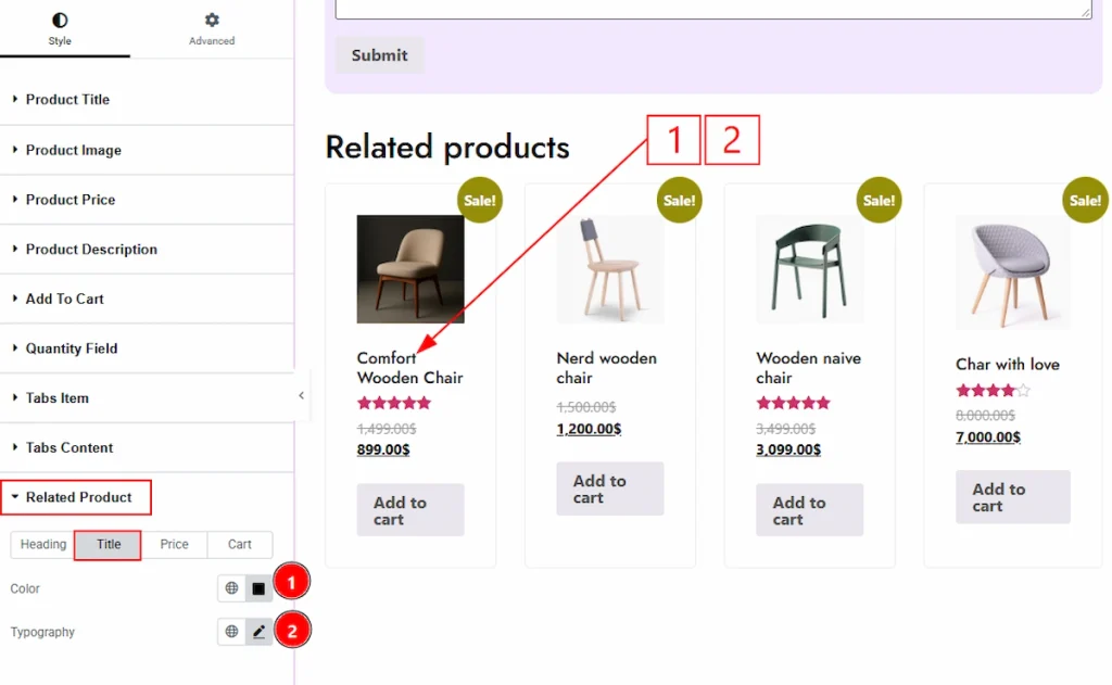 Related Products Section - Title