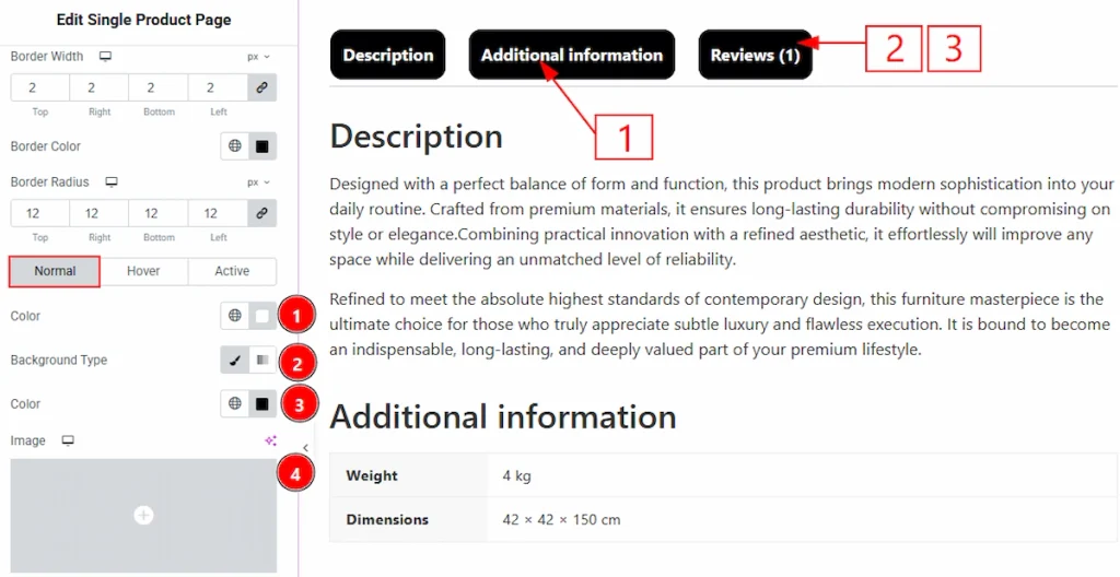 Tabs Item Section - Normal